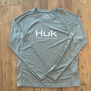 Huk Women's Long Sleeve Gray Performance Shirt